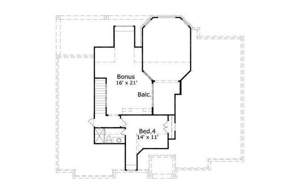 Floor Plan - Upper Floor for Traditional House Plan #411-287 - 4 bed, 3 bath