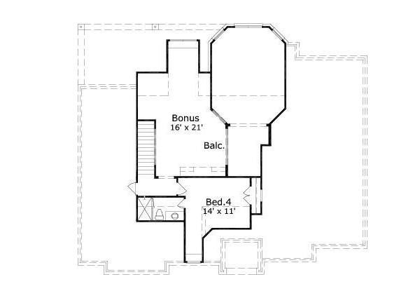 Traditional Floor Plan - Upper Floor Plan #411-287