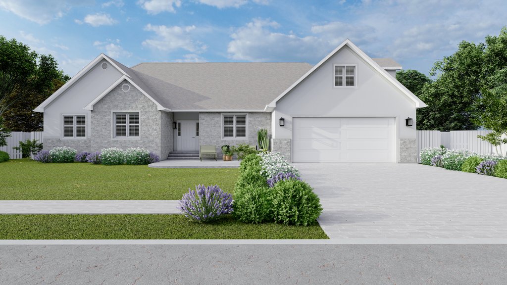 Country Style House Plan - 3 Beds 2 Baths 2542 Sq/Ft Plan #1060-253 ...