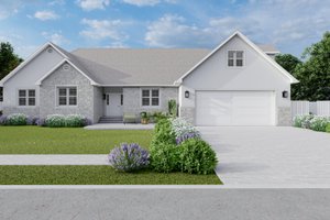 Country Exterior - Front Elevation Plan #1060-253