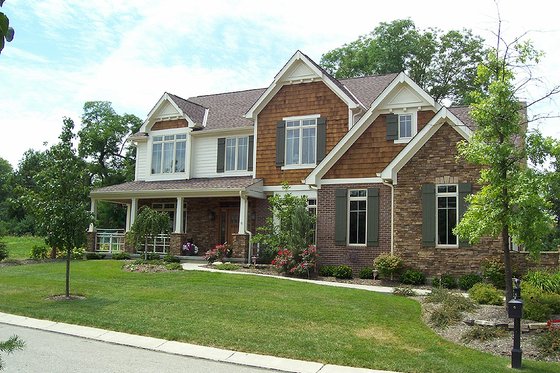 Exterior - Front Elevation 3 for Craftsman House Plan #46-442 - 4 bed, 2.5 bath