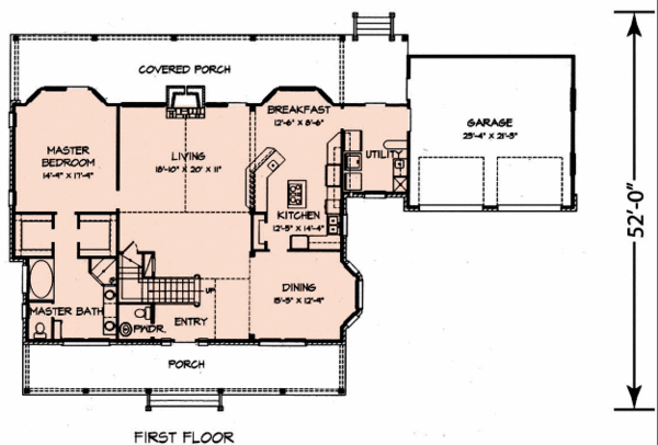Country Floor Plan - Main Floor Plan #140-152