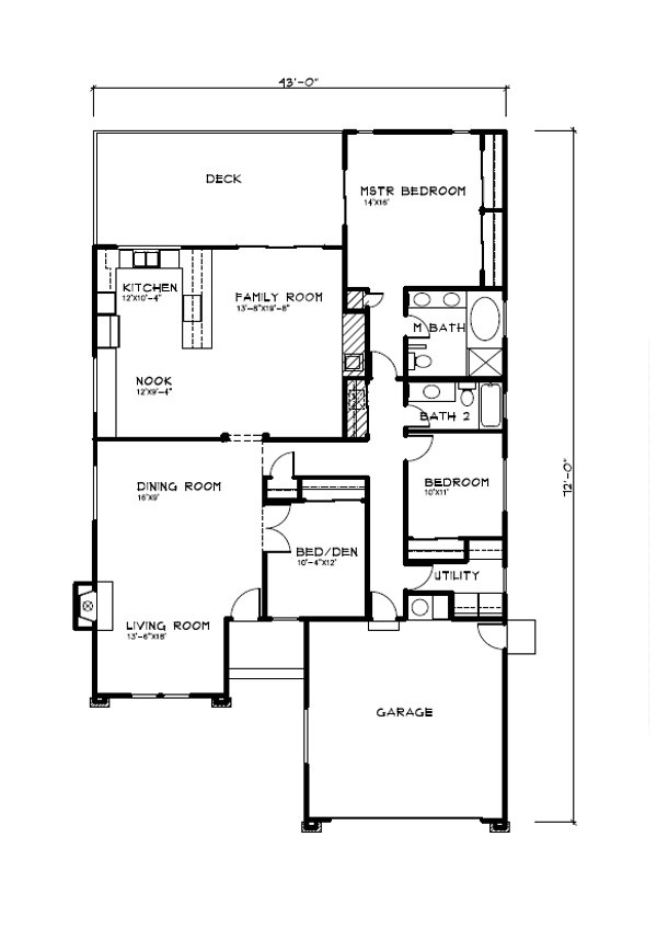 Cottage Floor Plan - Main Floor Plan #515-70