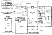 European Style House Plan - 3 Beds 2 Baths 2290 Sq/Ft Plan #10-102 