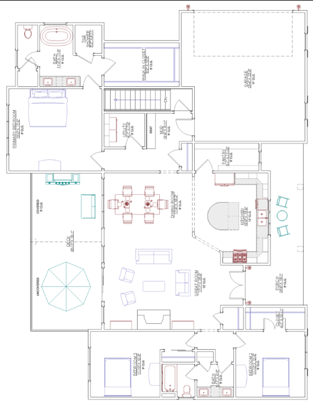 Photo 5 for Ranch House Plan #1109-33 - 3 bed, 2 bath