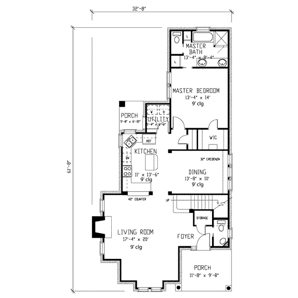 Dream House Plan - Country Floor Plan - Main Floor Plan #410-219