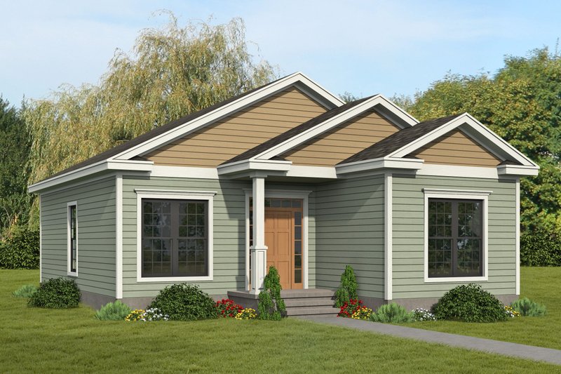 House Blueprint - Craftsman Exterior - Front Elevation Plan #932-1039