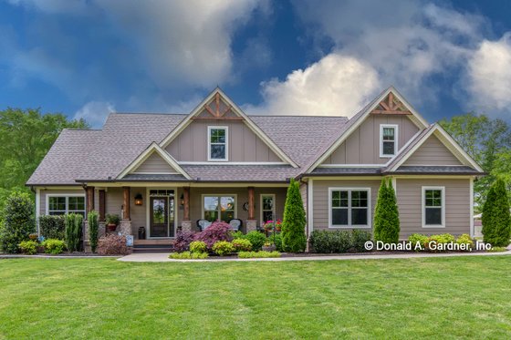 Exterior - Front Elevation 3 for Craftsman House Plan #929-307 - 3 bed, 2 bath