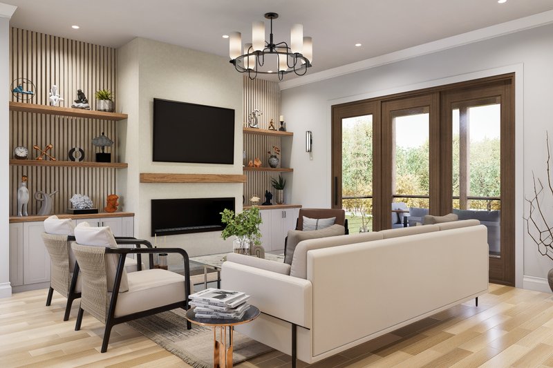 Home Plan - Interior - Family Room for Contemporary House Plan #54-688 - 3 bed, 2 bath