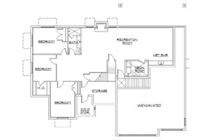 Floor Plan - Lower Floor for Traditional House Plan #5-260 - 6 bed, 3.5 bath