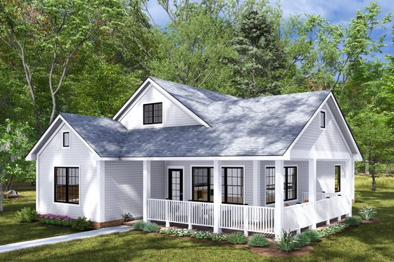 Exterior - Other Elevation for Cottage House Plan #513-2264 - 2 bed, 2 bath