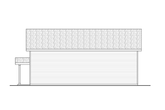 Exterior - Rear Elevation for Traditional House Plan #124-792, 0 bath