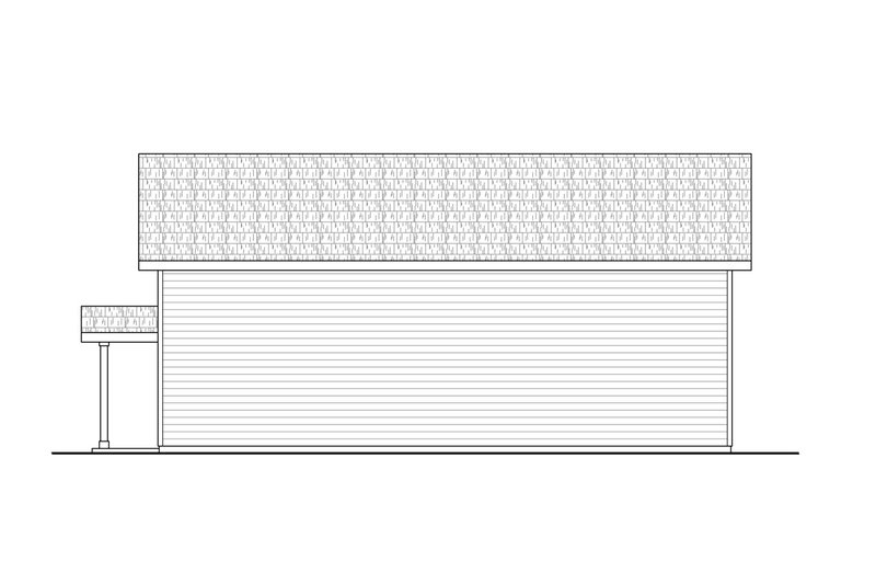 Home Plan - Exterior - Rear Elevation for Traditional House Plan #124-792, 0 bath