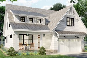 Exterior - Front Elevation 4 for Farmhouse House Plan #51-1166 - 3 bed, 2.5 bath