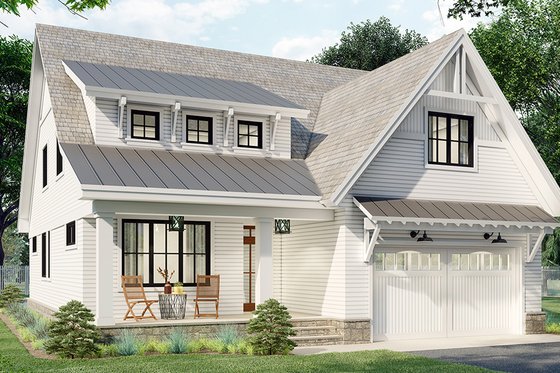 Exterior - Front Elevation 4 for Farmhouse House Plan #51-1166 - 3 bed, 2.5 bath