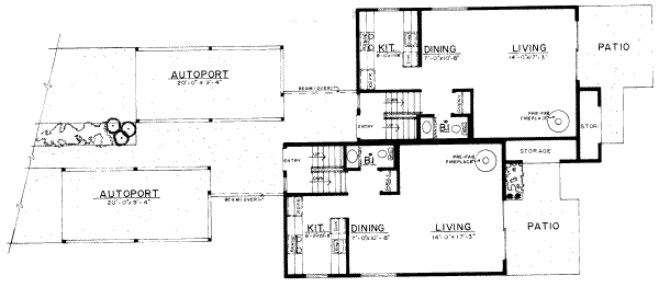 Modern Floor Plan - Main Floor Plan #303-140