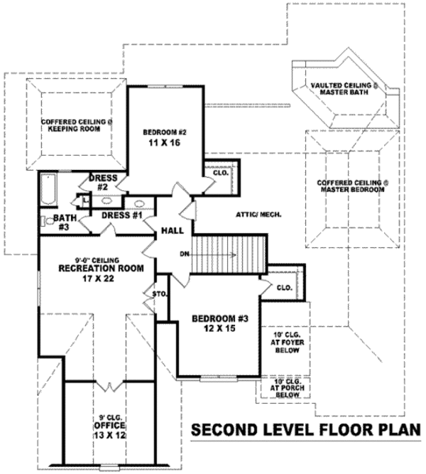 European Floor Plan - Upper Floor Plan #81-1243