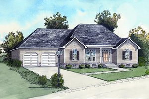 Country Exterior - Front Elevation Plan #16-287
