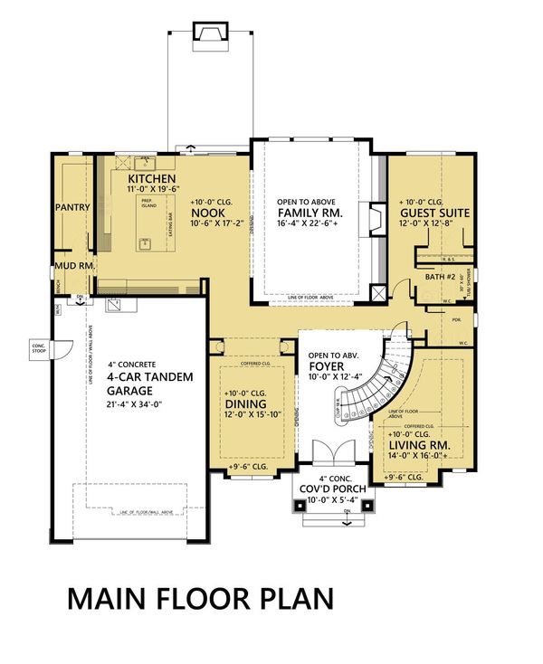 Architectural House Design - Contemporary Floor Plan - Main Floor Plan #1066-45