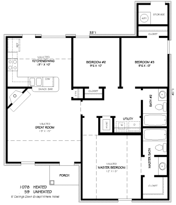 Traditional Floor Plan - Main Floor Plan #424-238