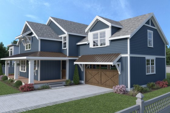 Exterior - Other Elevation 1 for Contemporary House Plan #1070-83 - 4 bed, 2.5 bath