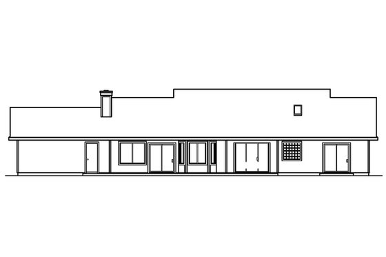 Exterior - Rear Elevation for Farmhouse House Plan #124-369 - 4 bed, 2 bath