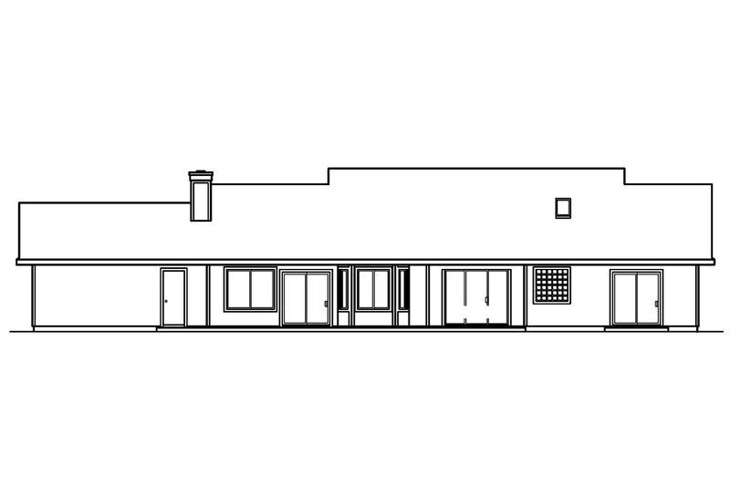 Home Plan - Exterior - Rear Elevation for Farmhouse House Plan #124-369 - 4 bed, 2 bath