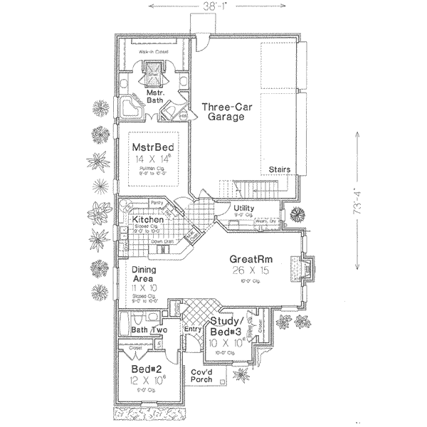 Traditional Floor Plan - Main Floor Plan #310-295