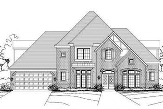Exterior - Front Elevation for Traditional House Plan #411-112 - 4 bed, 3.5 bath