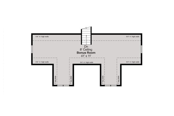 Floor Plan - Upper Floor for Farmhouse House Plan #124-1466 - 2 bed, 1 bath