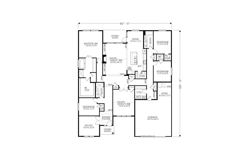 Dream House Plan - Floor Plan - Main Floor for Craftsman House Plan #53-669 - 6 bed, 3 bath