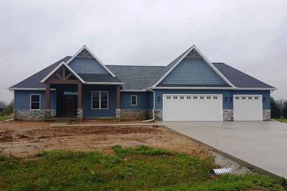 Exterior - Front Elevation 4 for European House Plan #430-89 - 3 bed, 2 bath