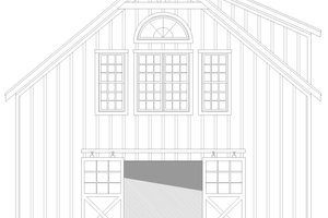 Exterior - Rear Elevation for Barndominium House Plan #932-1330 - 2 bed, 2 bath