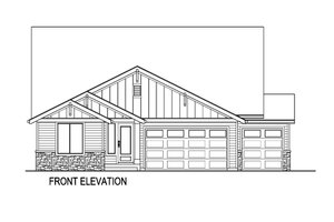 Exterior - Front Elevation 3 for Farmhouse House Plan #569-46 - 4 bed, 3 bath