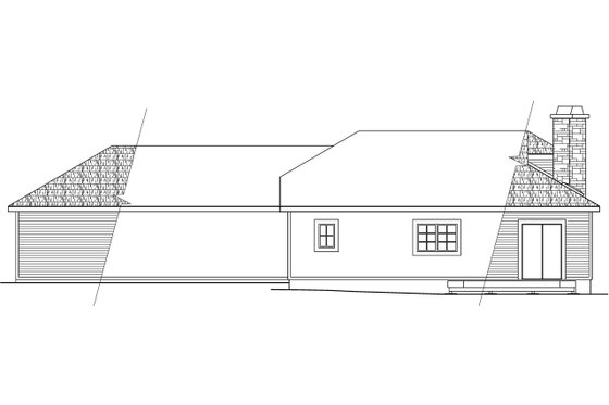 Exterior - Rear Elevation for Contemporary House Plan #124-261 - 2 bed, 2 bath