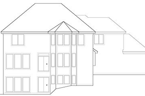 Exterior - Rear Elevation for Traditional House Plan #67-881 - 4 bed, 3.5 bath