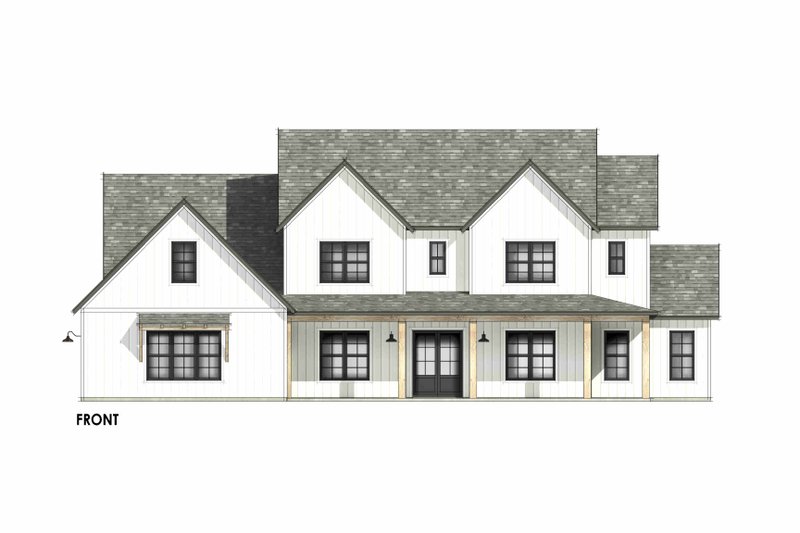 House Design - Exterior - Front Elevation 5 for Farmhouse House Plan #1096-202 - 4 bed, 4.5 bath