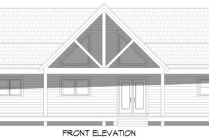 Exterior - Front Elevation 3 for Country House Plan #932-1256 - 5 bed, 3 bath
