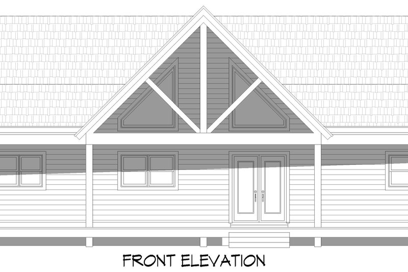 Architectural House Design - Exterior - Front Elevation 3 for Country House Plan #932-1256 - 5 bed, 3 bath