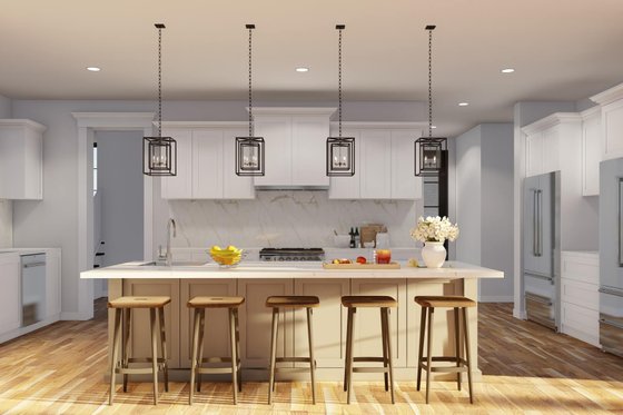 Interior - Kitchen 3 for European House Plan #923-338 - 4 bed, 4 bath