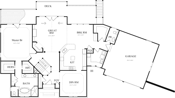 Traditional Floor Plan - Main Floor Plan #71-139