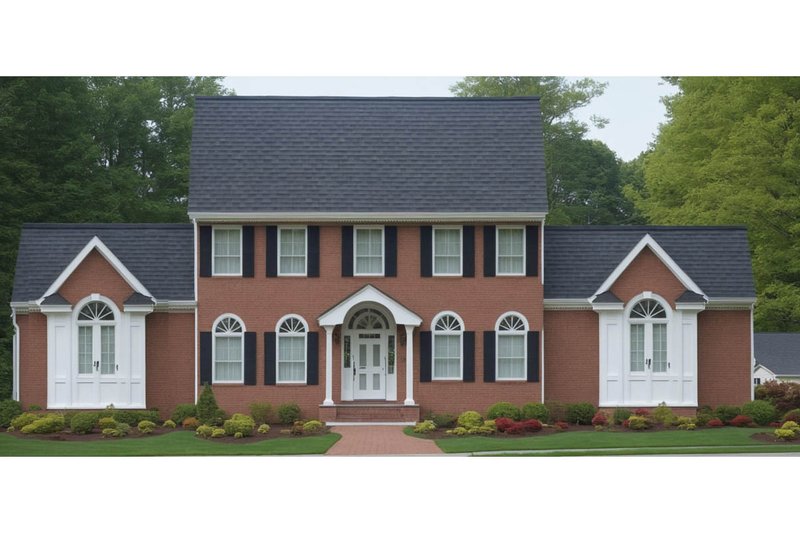 House Plan Design - Colonial Exterior - Front Elevation Plan #3-184