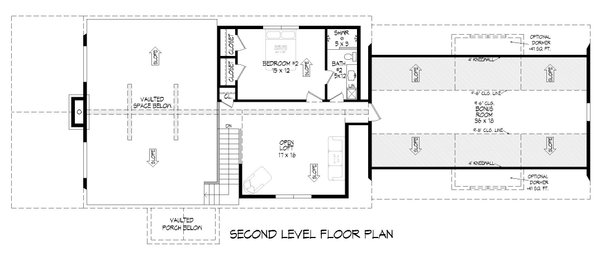 House Plan Design - Southern Floor Plan - Upper Floor Plan #932-871