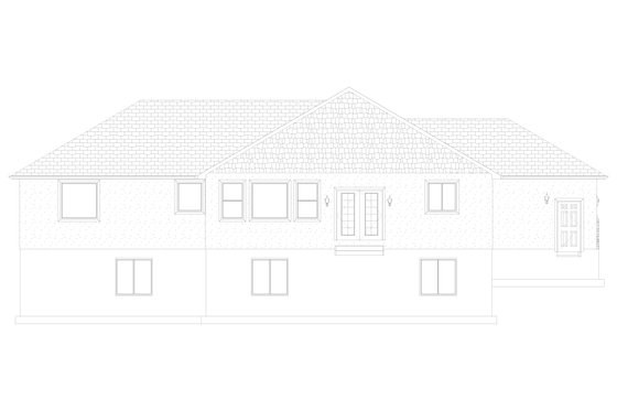 Exterior - Rear Elevation 3 for Traditional House Plan #1060-172 - 3 bed, 2 bath