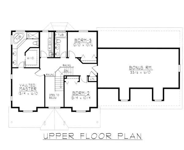 Farmhouse Floor Plan - Upper Floor Plan #112-165