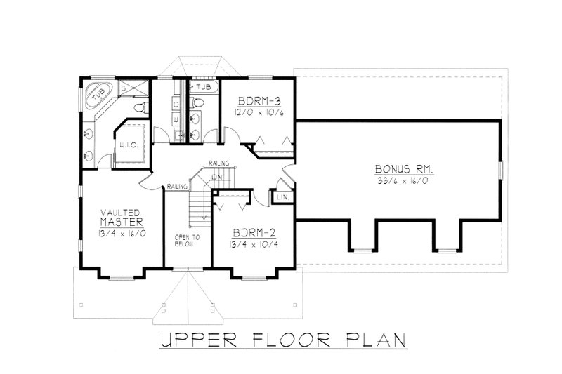 Home Plan - Floor Plan - Upper Floor for Farmhouse House Plan #112-165 - 4 bed, 2.5 bath