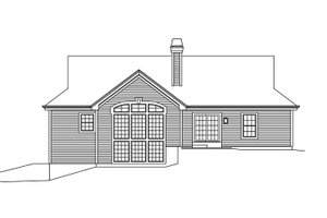 Exterior - Rear Elevation 1 for Country House Plan #57-692 - 3 bed, 2 bath