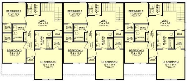 Farmhouse Floor Plan - Upper Floor Plan #430-373