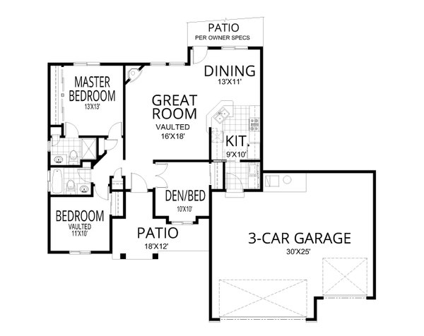 European Floor Plan - Main Floor Plan #112-269