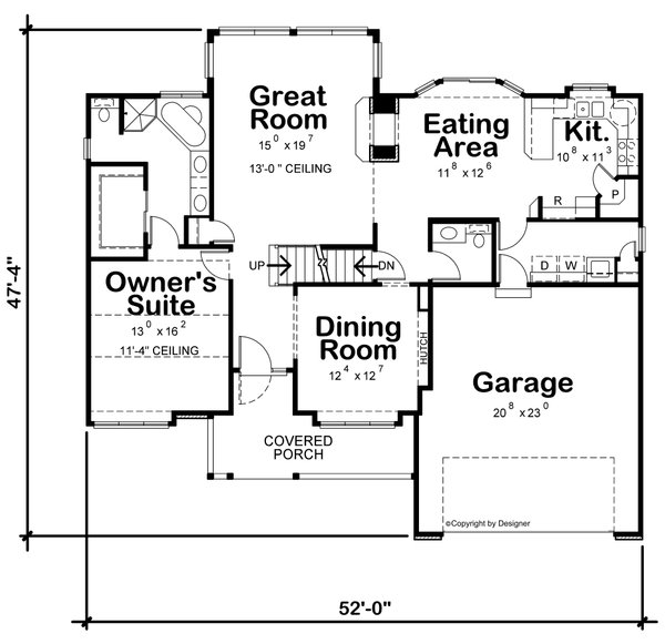 Traditional Floor Plan - Main Floor Plan #20-2560